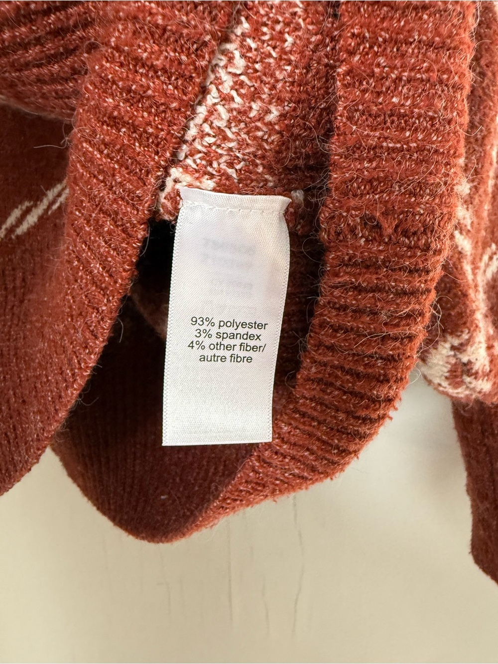 Maurices Rust Plaid Turtleneck Sweater with White Windowpane - Picture 4 of 4